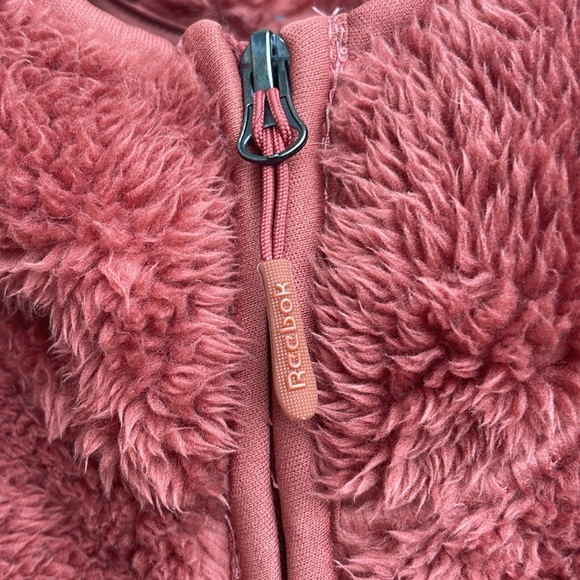 Reebok Women's Fleece Jacket - Full Zip Sherpa Fur Hooded Jacket Teddy Coat - Picture 6 of 11